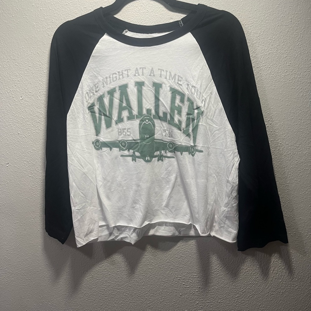 Morgan Wall One Night at a Time Tour Cropped Raglan Tee🎶🧡